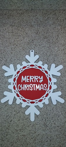 Two layer simple christmas sign.